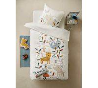 VERTBAUDET Parure Housse de Couette + taie d'oreiller Jungle Paradise Ivoire imprimé 140X200 50X75