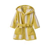 Peignoir de bain Bébé rayures TRANSAT capsule famille personnalisable, avec coton recyclé rayé jaune 24M(86CM)