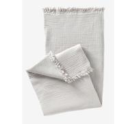 Plaid en gaze de coton bio taupe TU