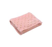 VERTBAUDET Plaid Enfant À Coeurs Dorés Microfibre Oeko-Tex Rose/Coeurs dorés TU
