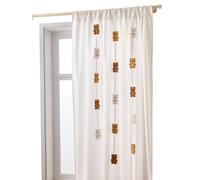 Rideau tamisant guirlande OURSON beige 135X180