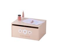 Table d'activités avec coffre de rangement rose TU