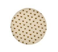 VERTBAUDET Tapis Rond Coeur Enfant Viscose Antidérapant Beige imprimé TU