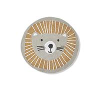 VERTBAUDET Tapis Rond Lavable Lion Gris/Orange TU