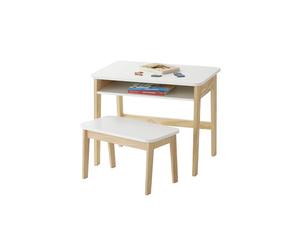VERTBAUDETBureau + Tabouret Maternelle ÉCOLIERblancTU