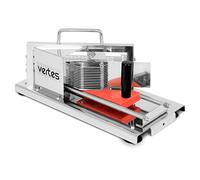 VERTES Coupe-tomates Gastro en acier inoxydable pour tranches de 4,5mm de large, Coupeuse de tranches professionnelle, Coupeuse de mozzarella pour la gastronomie, Coupe-légumes, Coupe-fruits, 13 lames