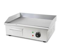 VERTES Plaque à griller Plaque de cuisson Plancha Gril électrique 3000W en acier inoxydable Surface de cuisson plate 55x35cm, Thermostat, Température 50-300°C