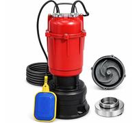 VERTEX, pompe submersible avec interrupteur à flotteur, en fonte, 550 W Vertex, pour eau propre, eaux usées et eaux résiduaires, raccord pompier inclus dans le kit