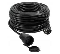 Rallonge électrique 50 m avec mise à la terre, universelle, utilisable toute l’année, câble épais 3×2,5, type de prise : F, SCHUKO, protection IP44