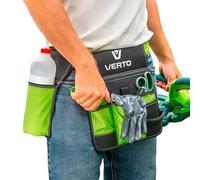 VERTO Ceinture de jardin avec poche ventrale, avec fermeture à clip, 6 poches, sac à outils, ceinture de travail, ceinture d'outils de jardin