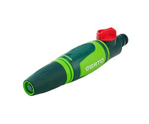 VERTO Seringue de nettoyage - Réglage de l'intensité du jet d'eau - Pulvérisateur de tuyau d'arrosage vert avec fonction d'arrêt - Pour l'arrosage du jardin