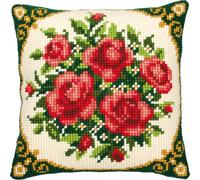 Vervaco Kit coussin au point de croix Fleurs Multicolore, 40 x 40 cm 1200ƍ