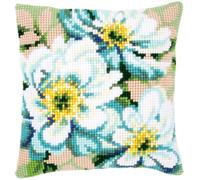 Vervaco, Kit Coussin Point De Croix, Anémones Japonaises II, Multi-Couleurs