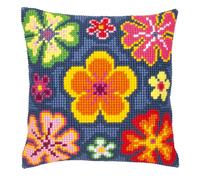 Vervaco, Kit Coussin Point De Croix, Fleurs Lumineuse, Multi-Couleurs