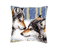 Vervaco, Kit Coussin Point De Croix, Loups, Multi-Couleurs