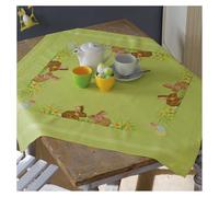 Vervaco Kit de Point de Croix, Nappe, Lapins de Pâques