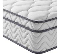 Vesgantti Matelas orthopédique en Mousse à Froid H3 7 Zones 90 x 200 cm à Ressorts ensachés à fermeté Moyenne Certifié Öko-Tex Classique BoxTop