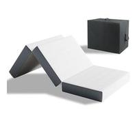 Vesgantti Matelas Pliable 120x195x10cm, Matelas d'Appoint en Mousse à Mémoire de Forme en Gel, Amovible et Lavable avec Sac de Transport, Idéal pour