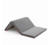 Vesgantti Matelas Pliable 120x195x8cm, Matelas d'Appoint Pliant en Mousse à Mémoire de Forme en Gel, Amovible et Lavable, Idéal pour Voyages, Camping, Lit d'appoint, Oeko-Tex - Gris
