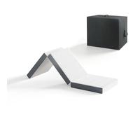 Vesgantti Matelas Pliable 60x190x10cm, Matelas d'Appoint en Mousse à Mémoire de Forme en Gel, Amovible et Lavable avec Sac de Transport, Idéal pour Voyages, Camping, Lit d'appoint, Oeko Tex - Blanc
