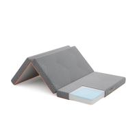 Vesgantti Matelas Pliant, 140 x 195 cm, Hauteur 10 cm, 3 pièces, en Mousse Gel, pour Voyage, Camping, Sol, lit d'invité, Housse Lavable, certifié Öko-Tex