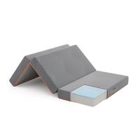 Vesgantti Matelas Pliant, 75 x 195 cm, Hauteur 15 cm, 3 pièces, en Mousse Gel, pour Voyage, Camping, Sol, lit d'invité, Housse Lavable, certifié Öko-Tex