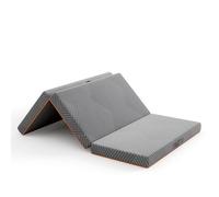 Vesgantti Matelas Pliant, 80 x 195 cm, Hauteur 10 cm, 3 pièces, en Mousse Gel, pour Voyage, Camping, Sol, lit d'invité, Housse Lavable, certifié Öko-Tex