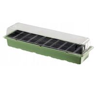 Vesima - Mini-serre de germination avec 20 alvéoles - Plateau de semis de 54x16 cm - Plastique - Vert