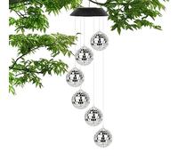 Vesone Lampe Boule à Facettes Disco,Disco Ball Allume Le Carillon Solaire pour l'extérieur | Carillons éoliens Mobiles à LED changeantes de Couleur Anti-Pluie pour Le décor extérieur de la Cour du