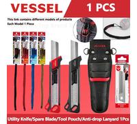 VESSEL DAK-1/2/3/4 TPK-10/20/30 SC-W90 couteau utilitaire 1 pièces lame de rechange pochette à outils sac à outils lanière Anti-chute accrochée à la taille SC-W90B