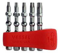 VESSEL Jeu d'embouts Impact Ball Torx T10, T15, T20, T25, T30 50mm Ensemble de 5 Pièces