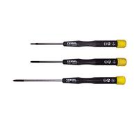 VESSEL Tournevis de précision ESD (antistatique) cruciforme, jeu de 3 pcs
