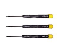 VESSEL Tournevis de précision ESD (antistatique) Cruciforme/Microstix(3ULR)/Pentalobe(IPR), jeu de 3 pcs