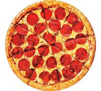 Vessia Couverture imprimée pizza, réaliste et amusante pour adultes et enfants, 300 g/m², couverture de pizza au pepperoni pour canapé, lit, décoration d'intérieur amusante pour toutes les saisons