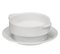 VESSIA Ensemble de vaisselle en porcelaine blanche, 24 pièces