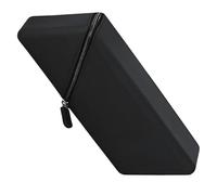 Vestamore Étui à stylos en Silicone Noir, Trousse de Rangement Debout avec Ouverture inclinée, Pochette Large pour Fournitures, Souple, Facile à Nettoyer, pour Longs stylos, 18 x 5,5 x 7 cm