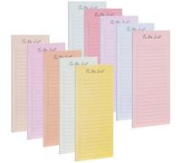 Vestamore Lot de 10 blocs-notes de liste de choses à faire, 50 feuilles de blocs de liste de contrôle quotidiens avec lignes et cases à cocher, bloc-notes colorés non datés, planificateur hebdomadaire