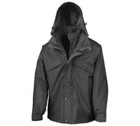 Veste 3 en 1 imperméable doublée en polaire zip&clip Result Noir M