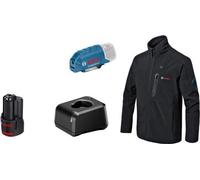 Veste Chauffante Bosch Professional GHJ 12+18V XA, Taille XL, Batterie 12V, 3 Zones de Chauffage