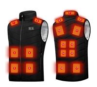 Veste Chauffante Femme Homme Usb, Gilet Chauffant Lavable, Doudoune Chauffante Sans Manche, Blouson Chauffant Gilet De Homme Thermique VêTements Chauffants éLectriques Hiver 17 Zones Intelligent