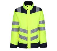 Veste chauffante Pro Hi Vis Thermogen - Veste d'hiver de sécurité - Couleur : Jaune/Bleu marine - Taille : S