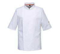 Veste cuisine manches courtes maille respirable Portwest Blanc XL