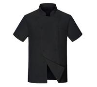 Veste de chef à manches courtes, service alimentaire, traiteur, boulanger, manteau de serveur, manches courtes, dos et aisselles, chemises d'été confortables et respirantes pour la cuisine, le travail