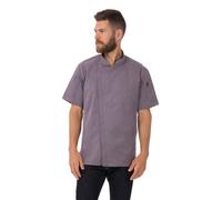 Veste de chef cuisinier pour hommes, coupe ajustée, couleur violette, taille XXL
