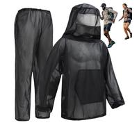 Veste De Costume Anti-mouches, Combinaison Anti-moustiques À Capuche En Maille 2 Pièces | Bouclier De Protection Portable Respirant En Polyester 24x18x3cm, Pour Apiculture, Jardinage, Pêche, Randonnée