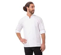 Veste de cuisine pour hommes, taille 3XL, blanche, en coton, tissu épais