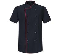 Veste de cuisinier homme - Modèle KZ-8421B - Pour cuisiniers et personnel de cuisine professionnelle