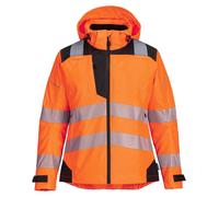 Veste De Pluie Haute Visibilité Pw3 Pour Femme - S - Orange/noir - Portwest