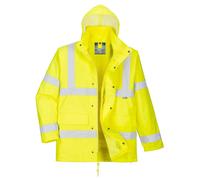 Veste de sécurité 300D Oxford en polyester, imperméable, 8 poches, couleur jaune, taille XS
