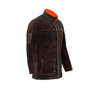 Veste de soudeur en cuir croute de bovin - Taille L | Stamos Welding Group